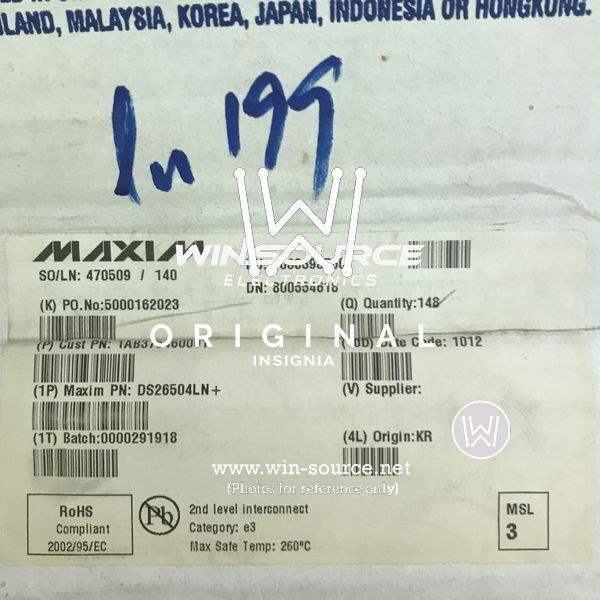 DS26504LN+ label picture