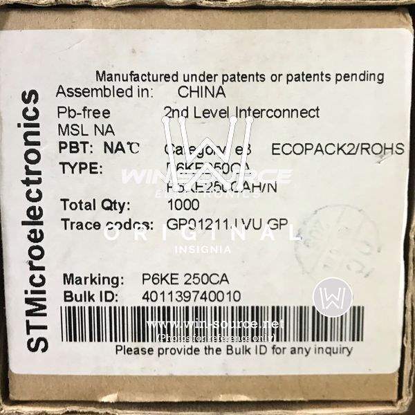 P6KE250CA label picture