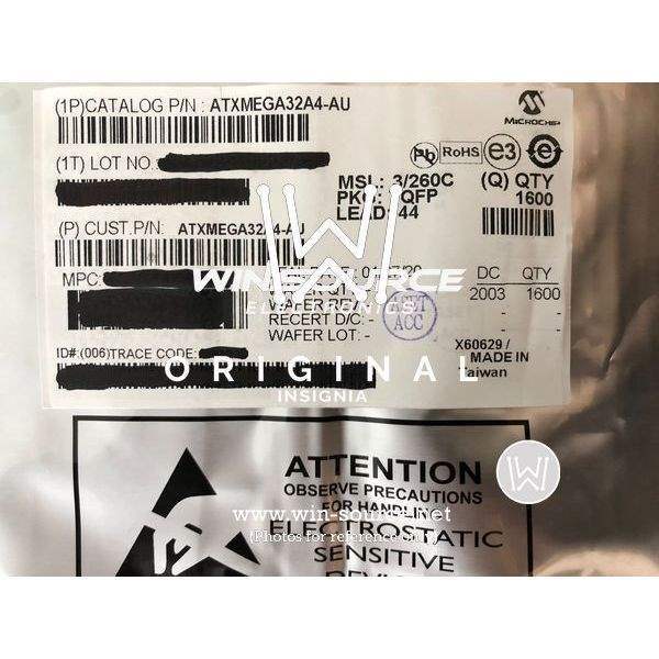 ATXMEGA32A4-AU label picture