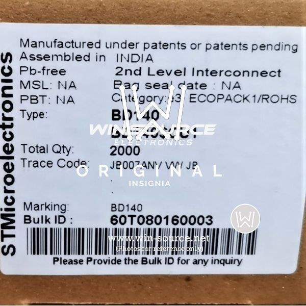 BD140 label picture