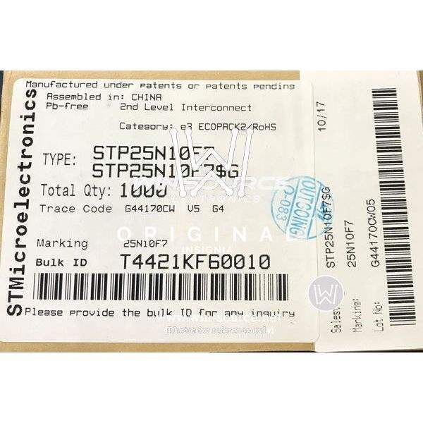STP25N10F7 label picture