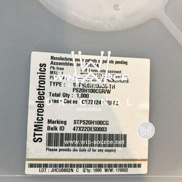 STPS20H100CG-TR label picture