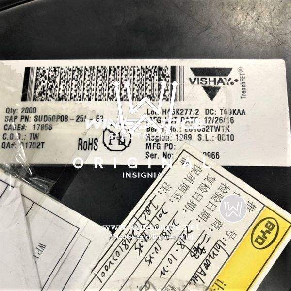 SUD50P08-25L-E3 label picture