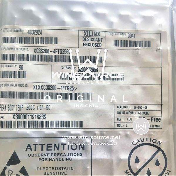 XC3S200-4FTG256C label picture
