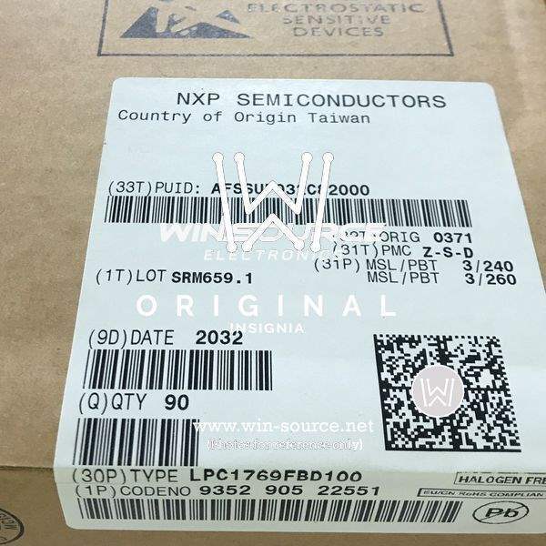 LPC1769FBD100,551 label picture