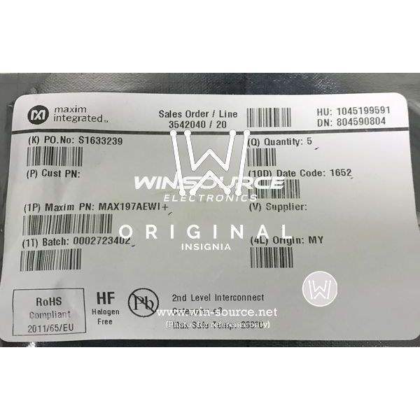 MAX197AEWI+ label picture