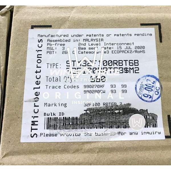 STM32F100RBT6B label picture