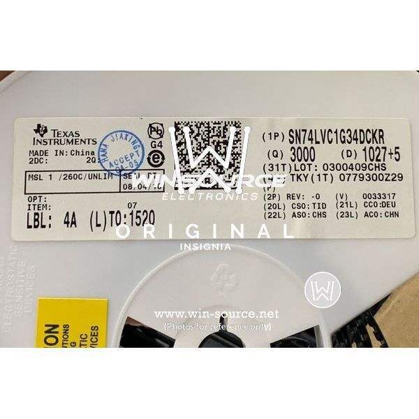 SN74LVC1G34DCKR label picture