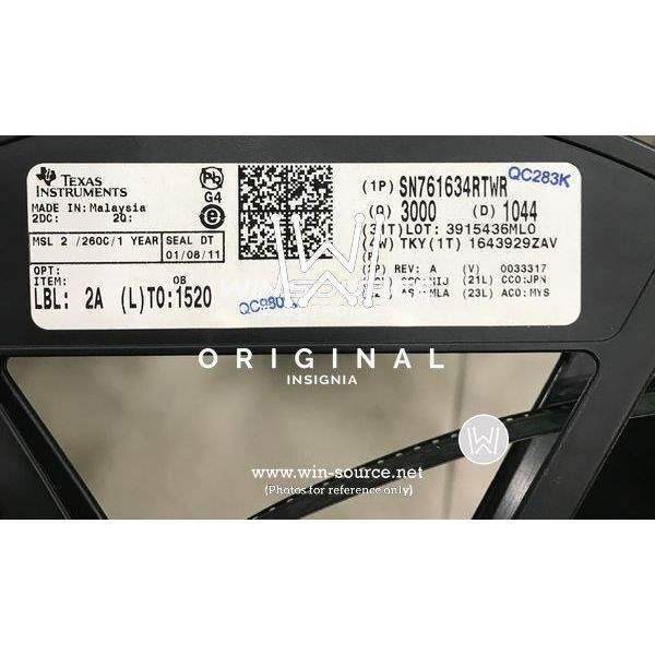 SN761634RTWR label picture