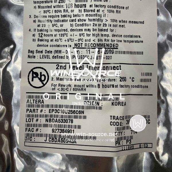 EP3C10U256C6N label picture