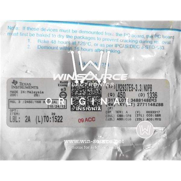 LM2937ES-3.3/NOPB label picture