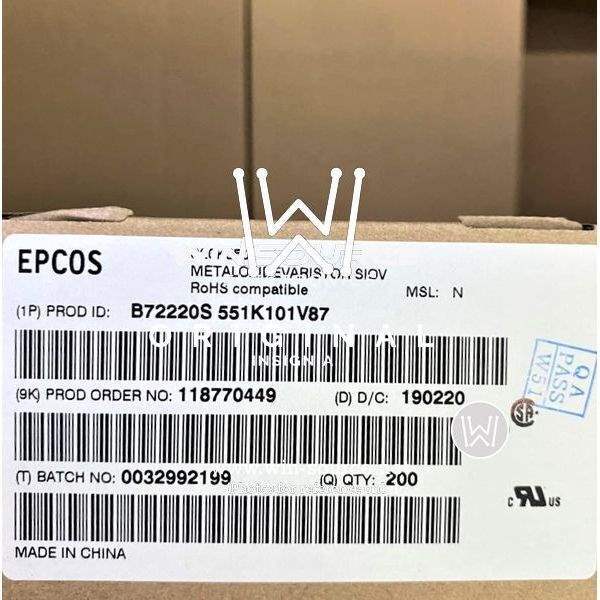 B72220S551K101 label picture