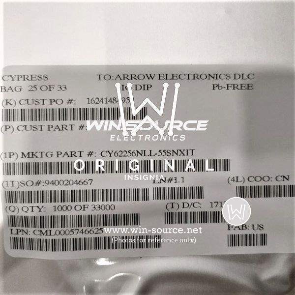 CY62256NLL-55SNXIT label picture