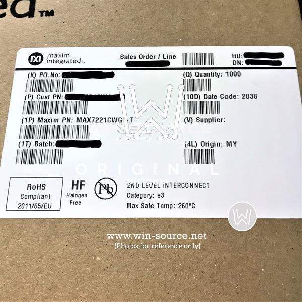 MAX7221CWG+T label picture2