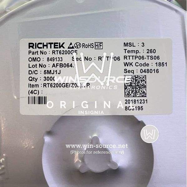 RT6200GE label picture